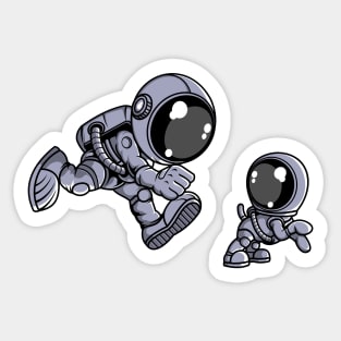 Astronaut and Little Dog Sticker